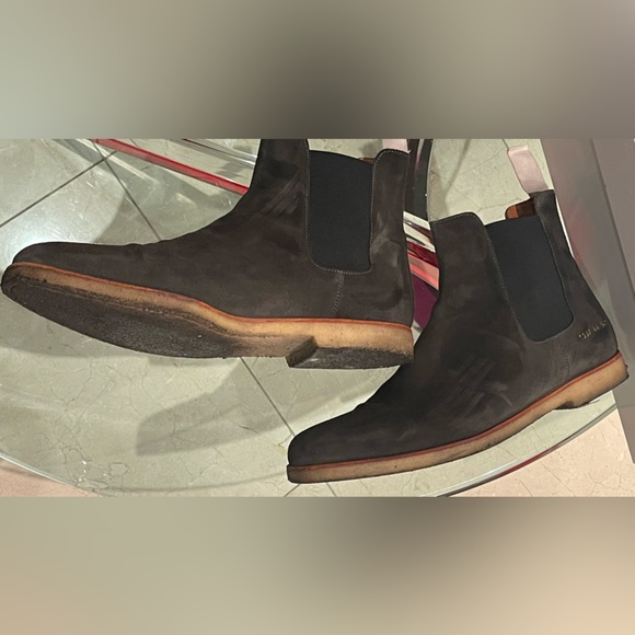 Common projects dark gray grape suede Chelsea boots for men sz 43 - Picture 6 of 11